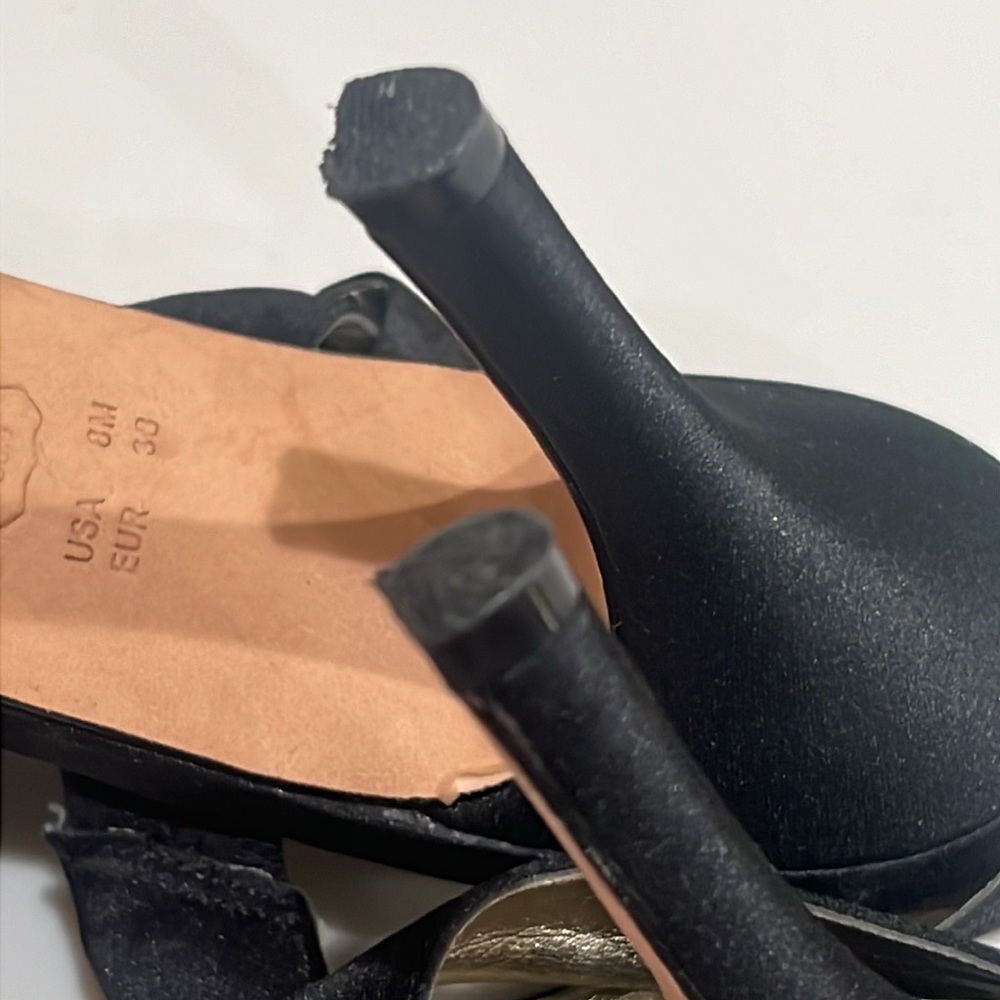 NINA SLING BACK OPEN TOE HEELS - Picture 5 of 14